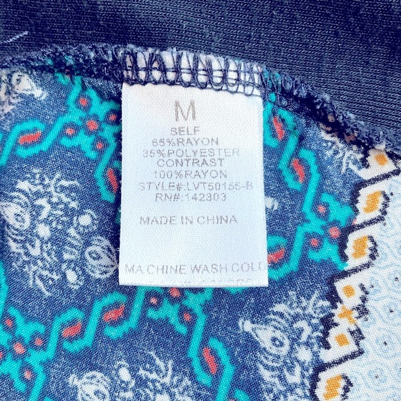 𝅺Fashionomics Blue Multi-Print Tunic - M - Picture 5 of 5